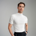 men's textured short sleeve crew neck classic tee shirt