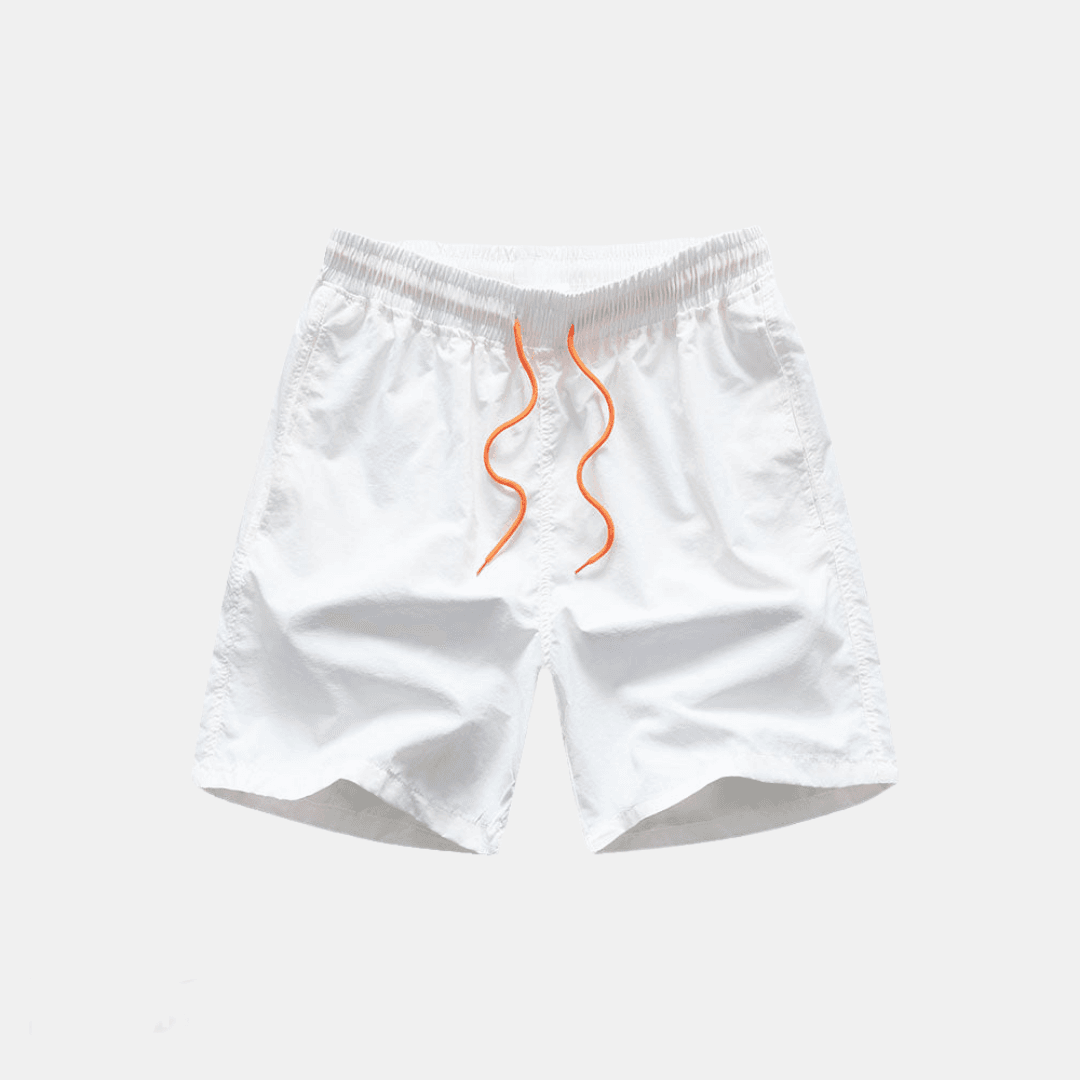 two piece set men's short sleeve printed shirt and drawstring shorts