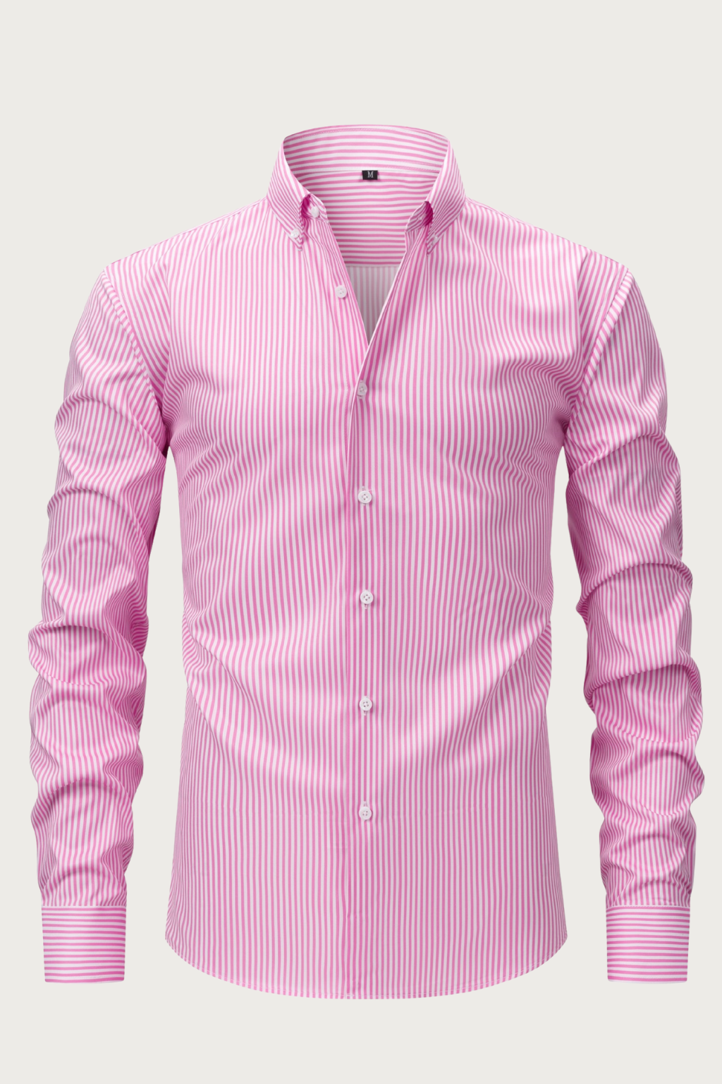 all-season striped men's long sleeve shirt casual wardrobe