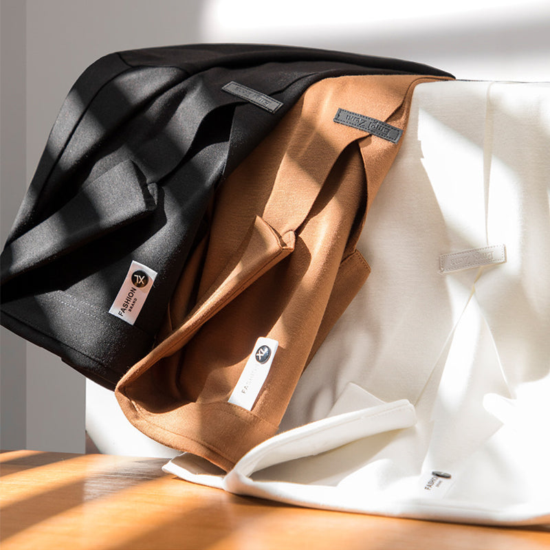 men's v neck short sleeve polo tee with smart casual woven badge spread collar