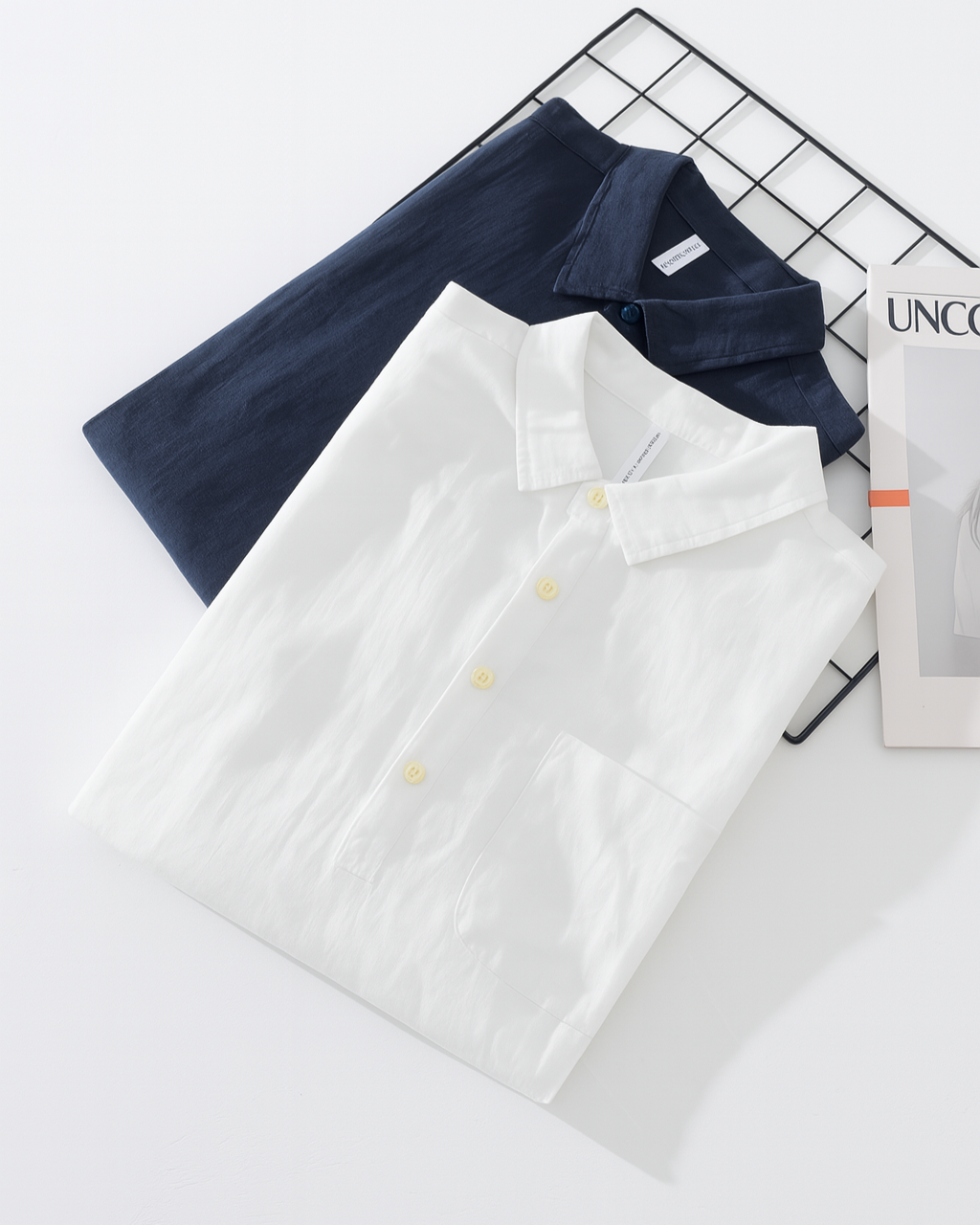 relaxed fit linen long sleeve pullover shirt with half placket and chest pocket