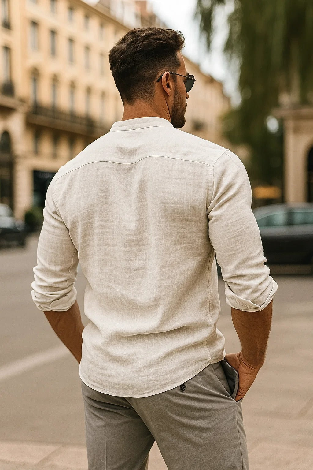 men's 3/4 sleeve casual shirt with a relaxed fit for effortless style