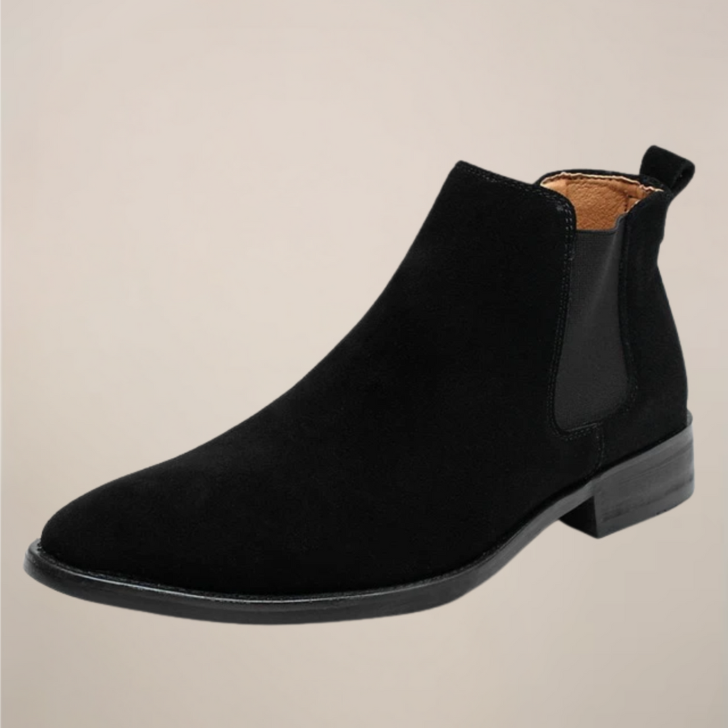 men's chelsea boots with beige ankle design, elegant