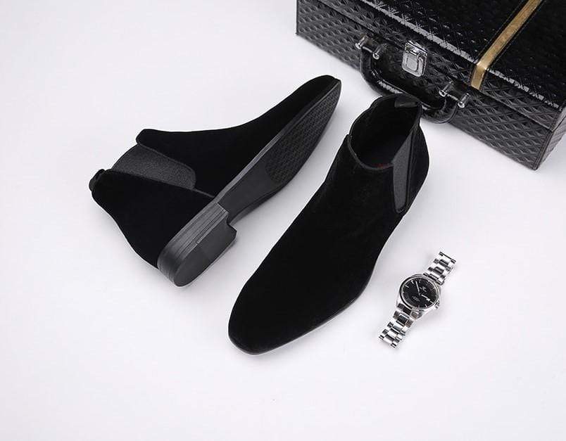 men's chelsea boots with beige ankle design, elegant