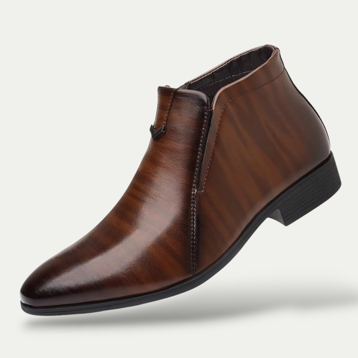 men's classic ankle boots with polished finish and modern edge