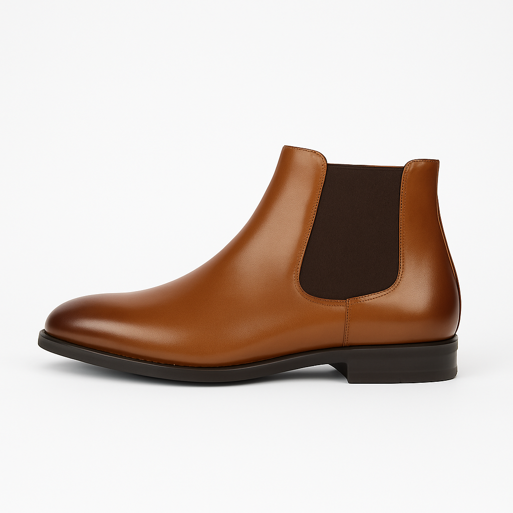 men's classic chelsea boots with high ankle slip-on design