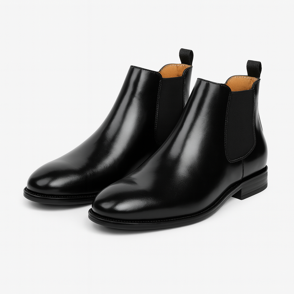 men's classic chelsea boots with high ankle slip-on design