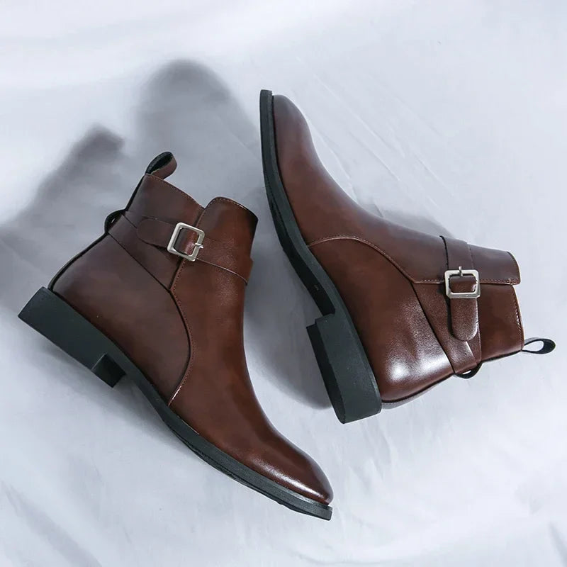 men's classic chelsea boots with side zipper for sleek comfort and style