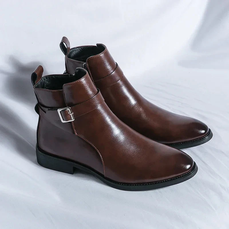 men's classic chelsea boots with side zipper for sleek comfort and style