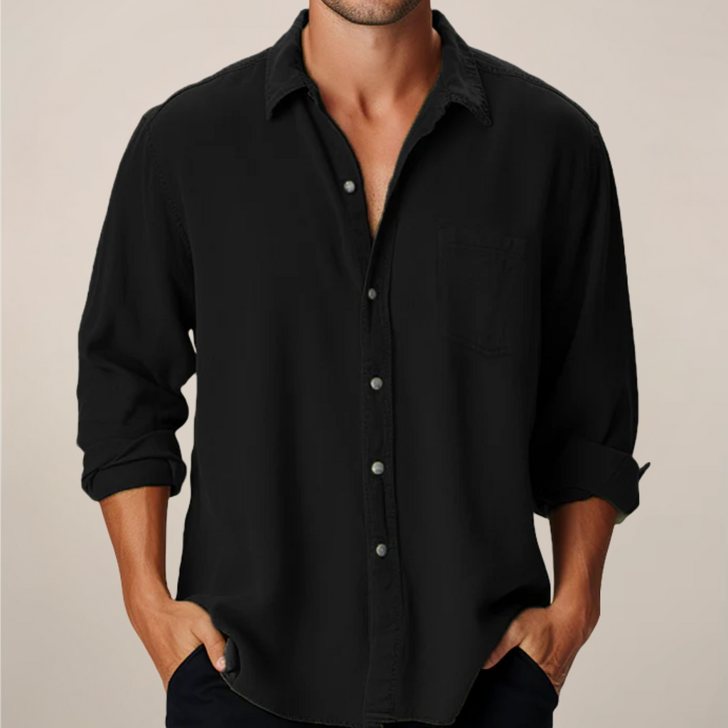 men's classic long sleeve button-up shirt for everyday style