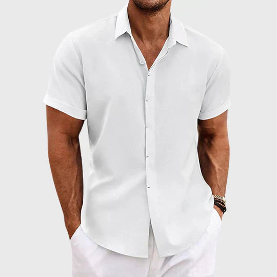 men's classic short sleeve summer shirt for spring and summer