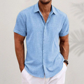 men's classic short sleeve summer shirt for spring and summer