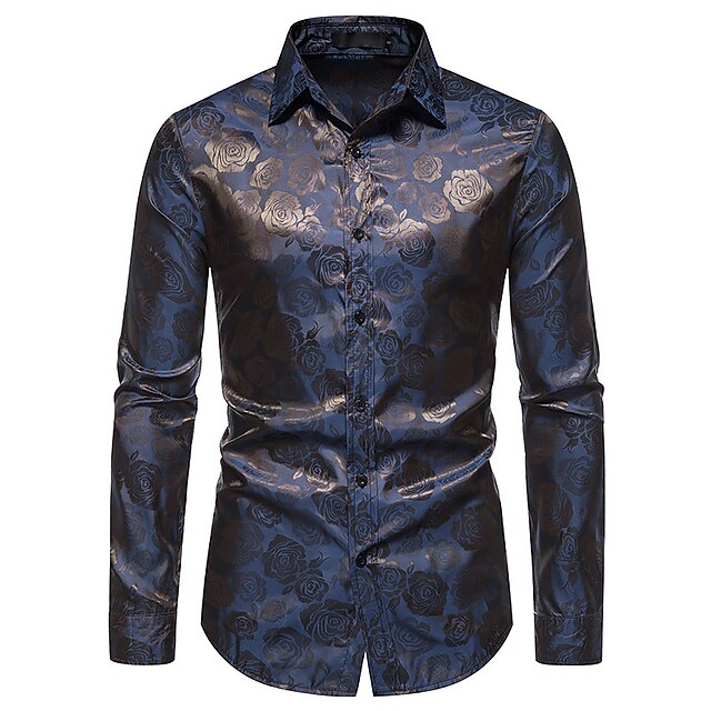 men's elegant long sleeve shirt with gloss finish statement piece for special occasions