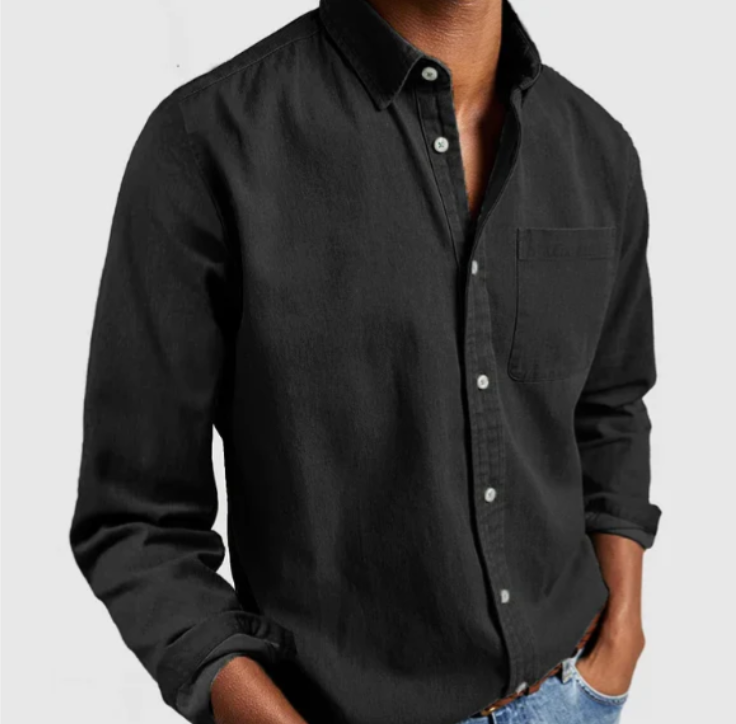 men's long sleeve shirt with classic button-down design