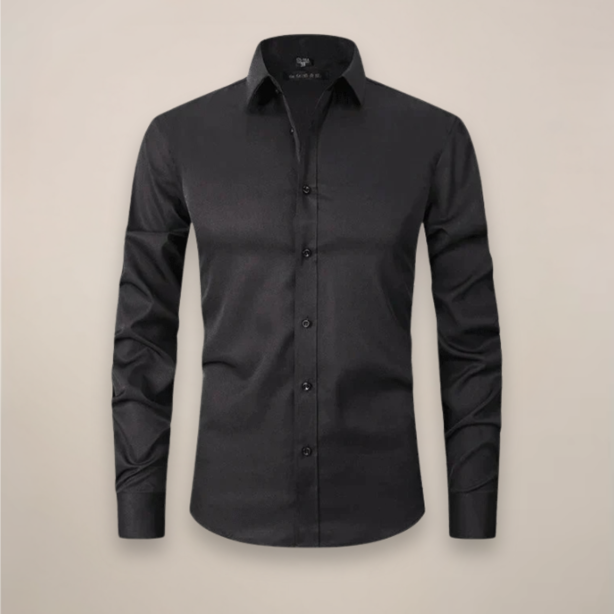 men's long sleeve shirt with classic structured fit and wrinkle resistant finish