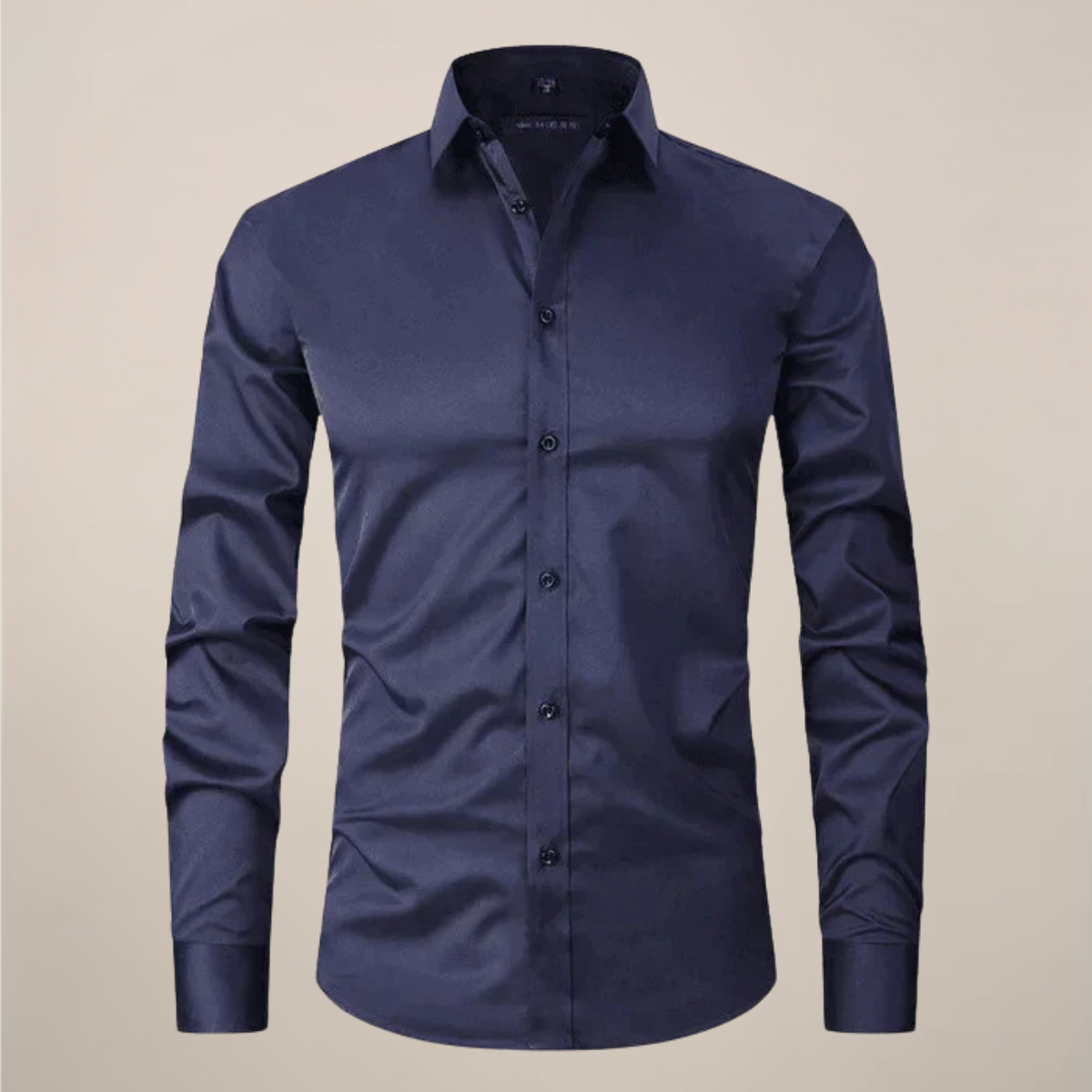 men's long sleeve shirt with classic structured fit and wrinkle resistant finish