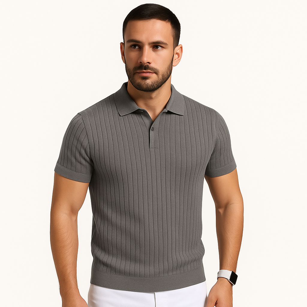 men's muscle fit polo shirt, effortless style and athletic precision