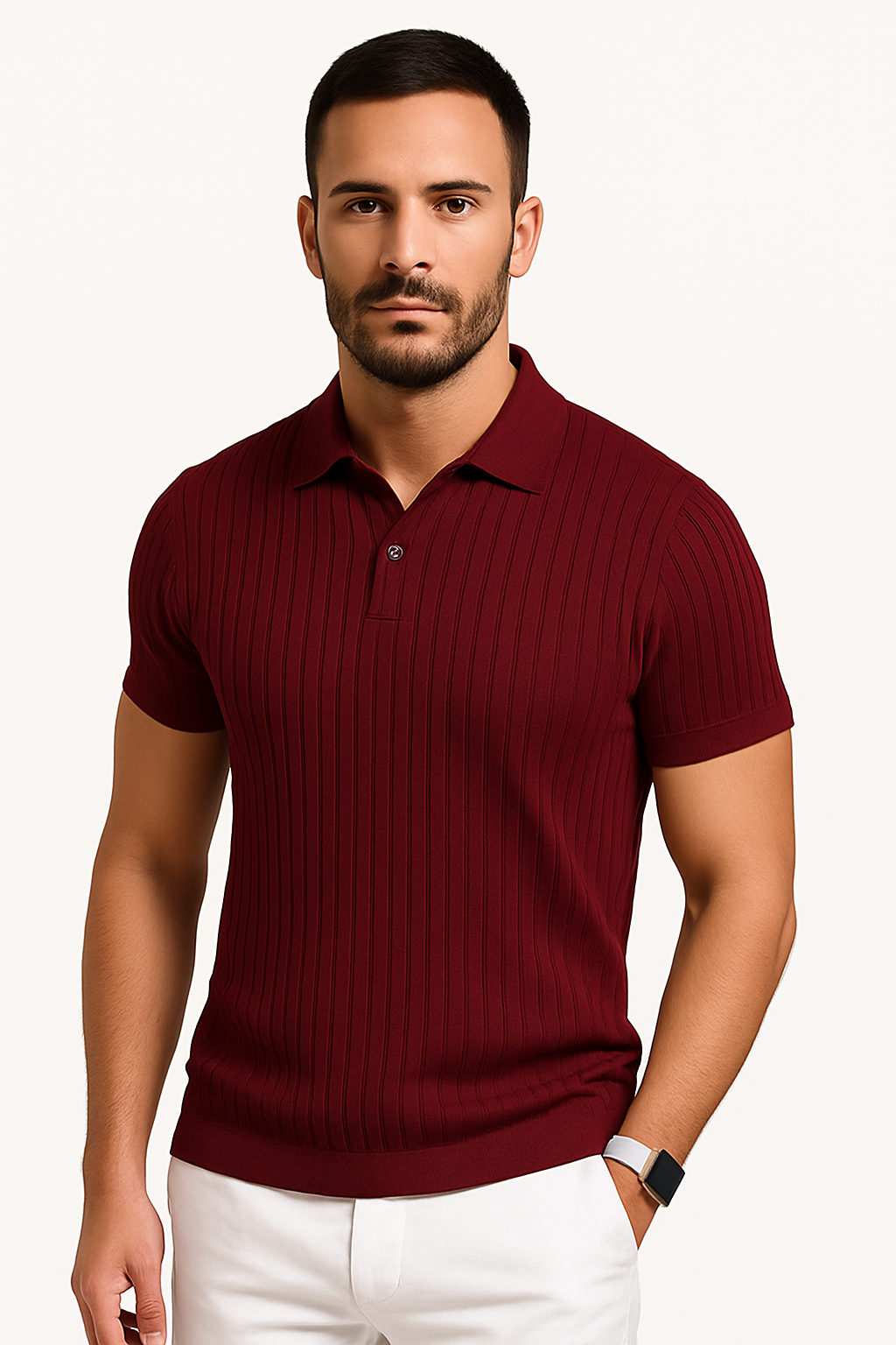 men's muscle fit polo shirt, effortless style and athletic precision