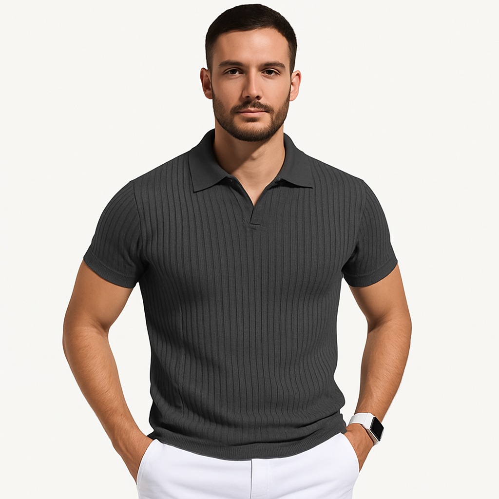 men's muscle fit polo shirt, effortless style and athletic precision