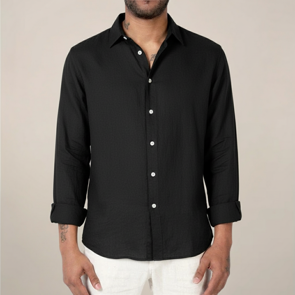 men's relaxed fit all season shirt with effortless everyday style