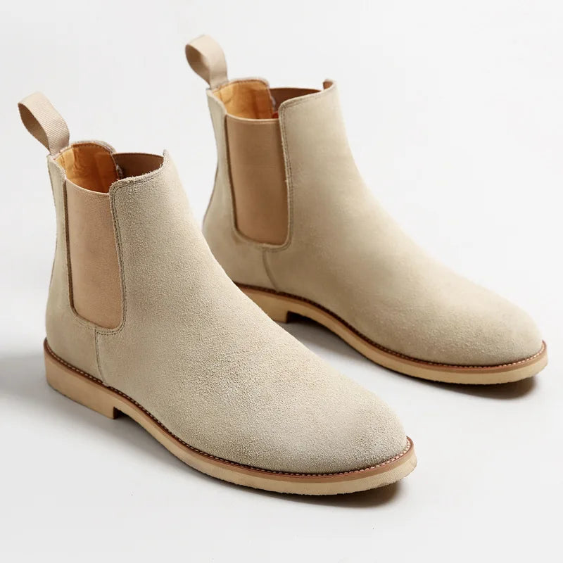 men's retro chelsea boots with medium-high ankle design