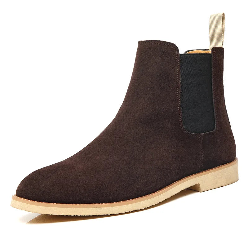 men's retro chelsea boots with medium-high ankle design