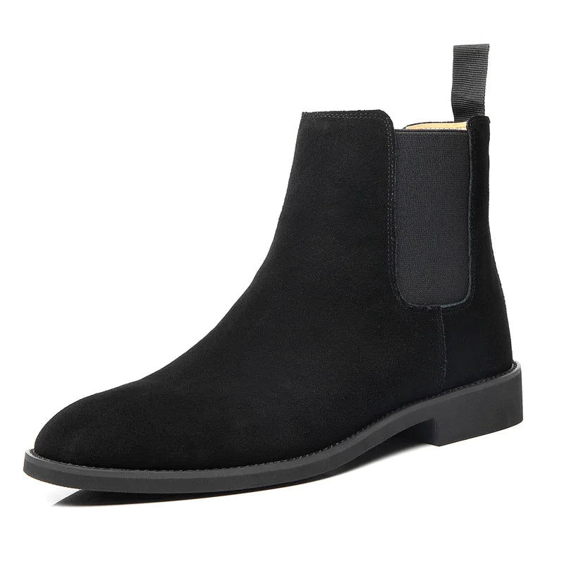 men's retro chelsea boots with medium-high ankle design