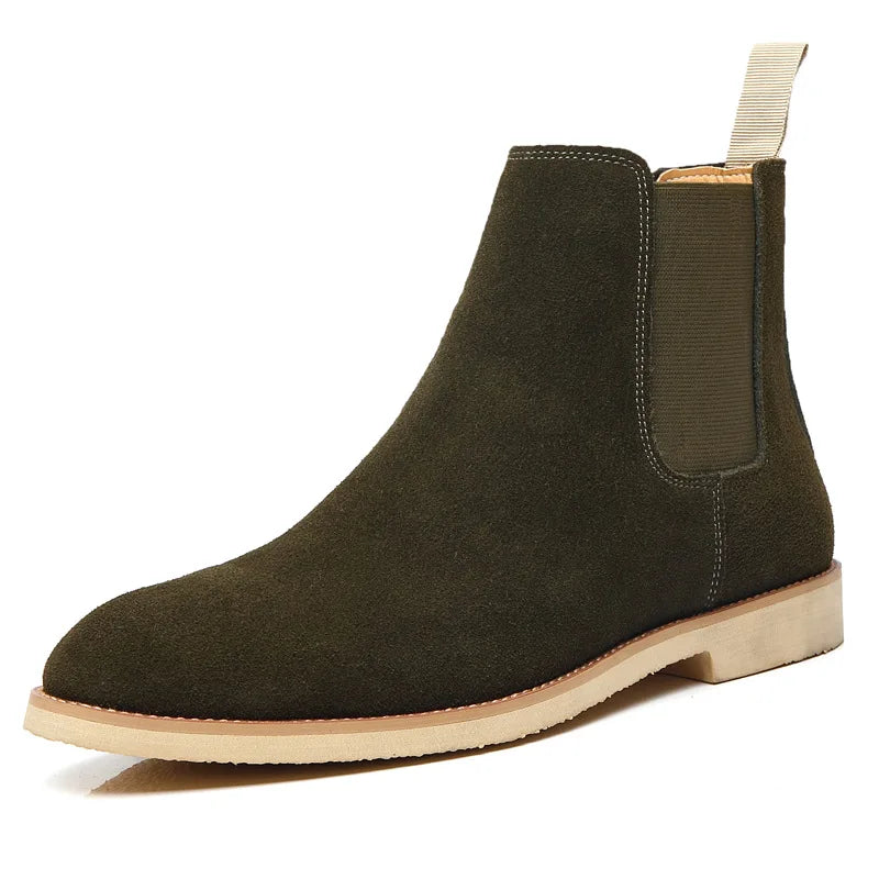 men's retro chelsea boots with medium-high ankle design