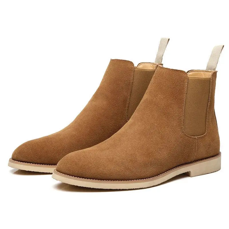 men's retro chelsea boots with medium-high ankle design