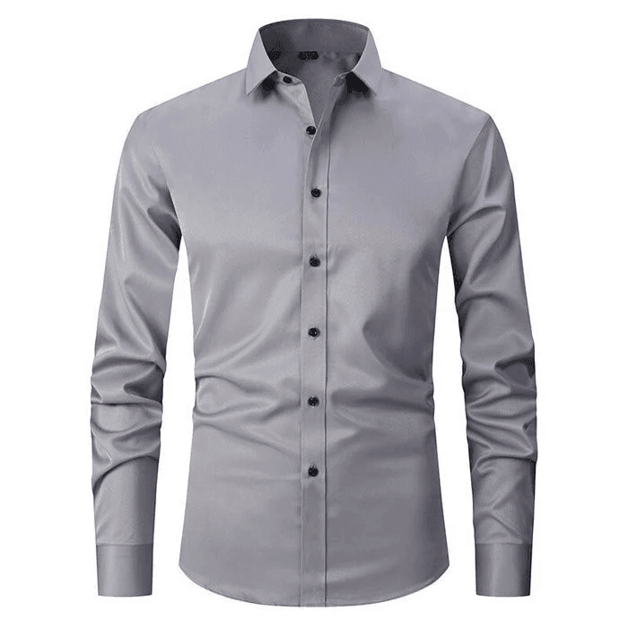 men's stretch business shirt long sleeve formal button up