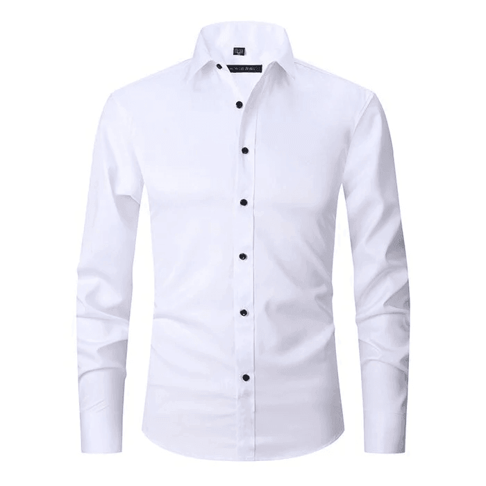 men's stretch business shirt long sleeve formal button up