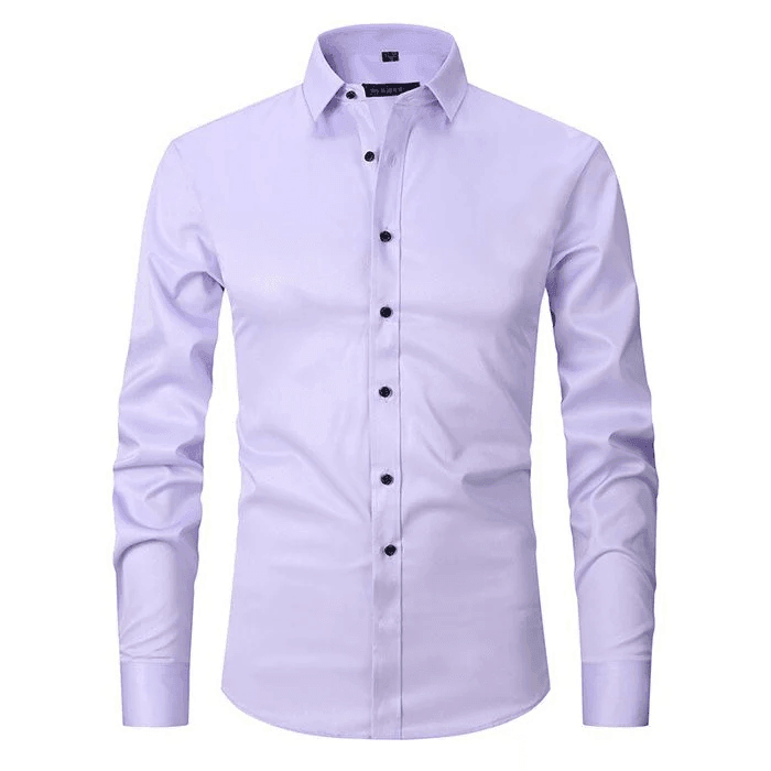 men's stretch business shirt long sleeve formal button up