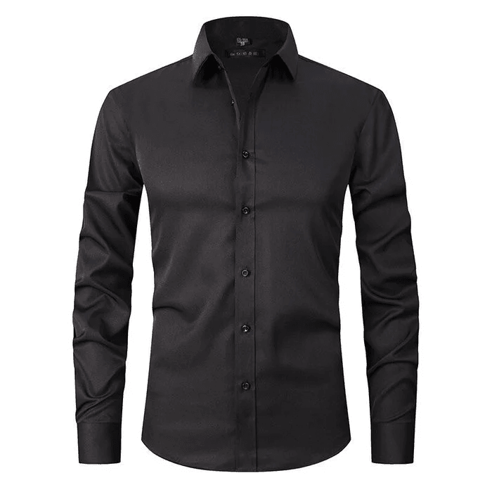 men's stretch business shirt long sleeve formal button up