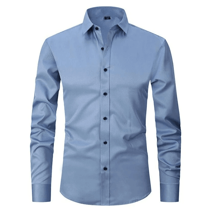 men's stretch business shirt long sleeve formal button up