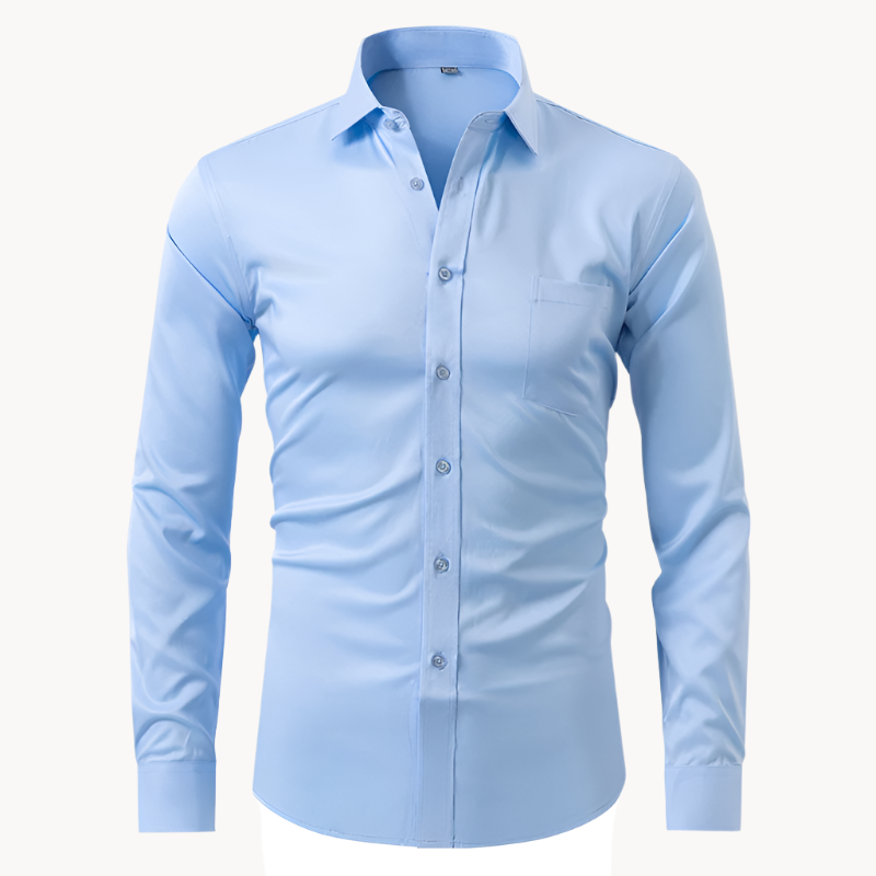 men's stretch business shirt long sleeve formal button up
