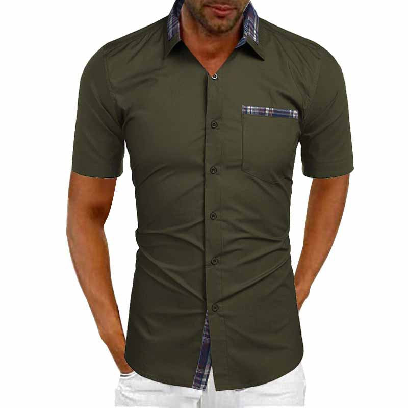 men's tailored short sleeve shirt for spring and summer