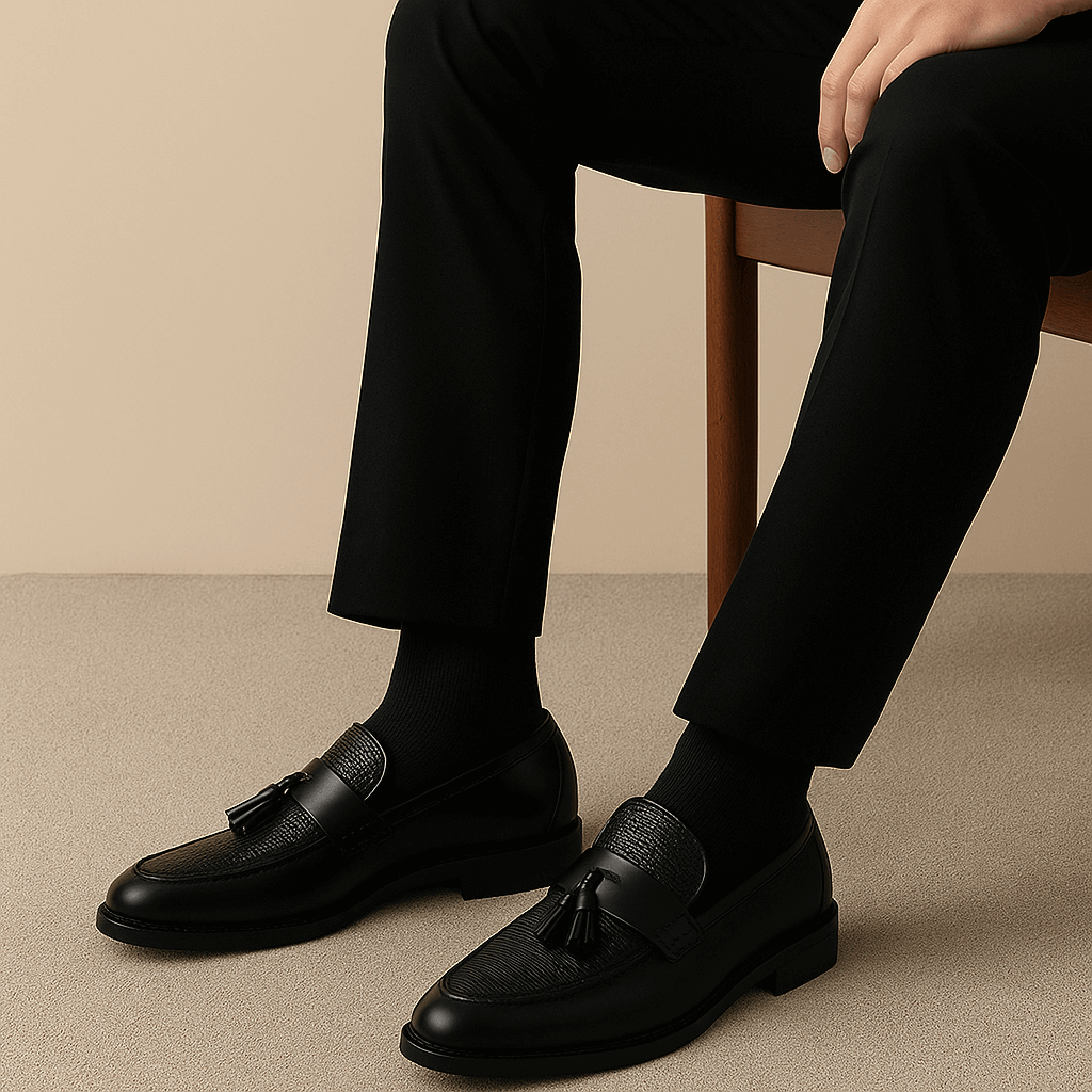 men's woven tassel loafers with classic slip on elegance