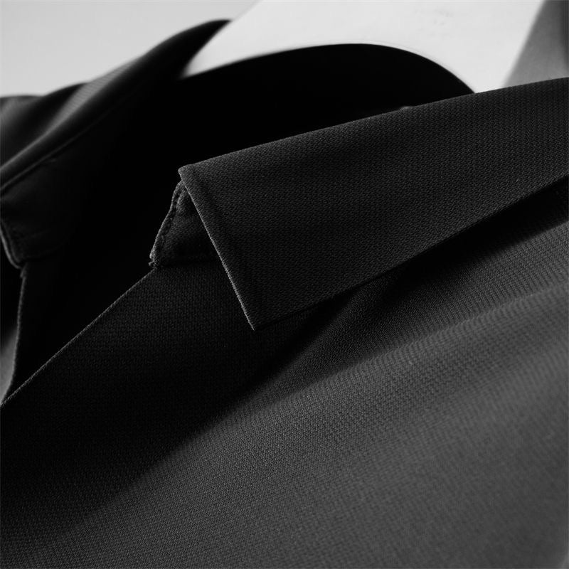 men's elastic-waist short sleeve polo shirt and trousers set