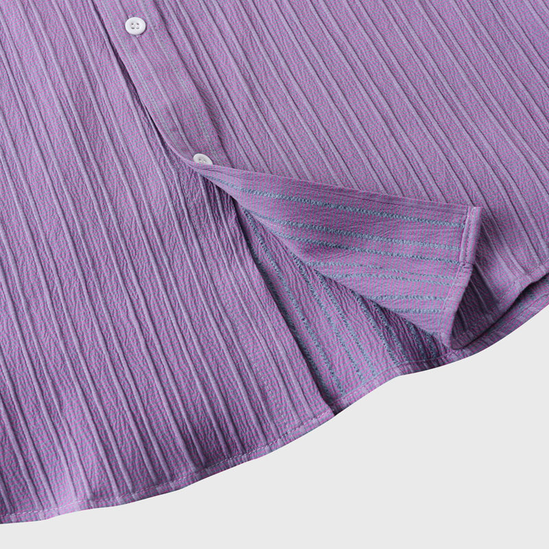 short sleeve button up shirt for men with polo collar and chest pocket